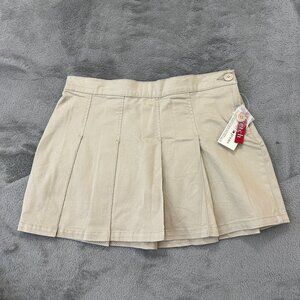 NWT Vintage Y2K Tommy Hilfiger Pleated Khaki Mini Skirt Size 5 XS/S